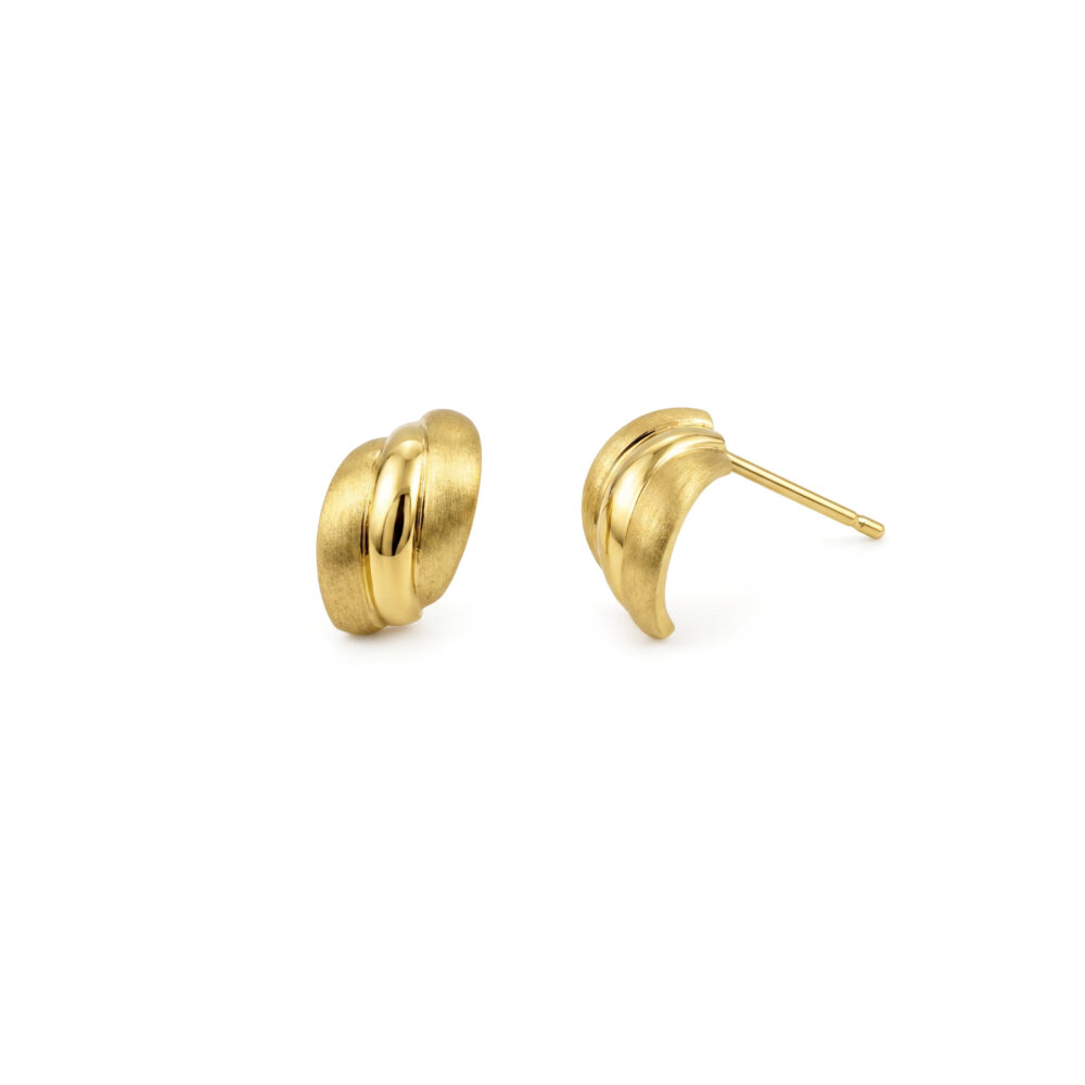 Aretes Tres Cañas Oro 18K