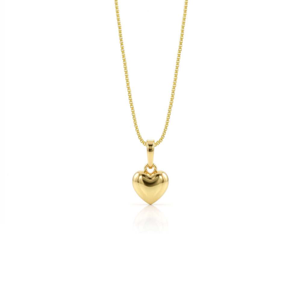 Collar Corazón Casual Oro 18K