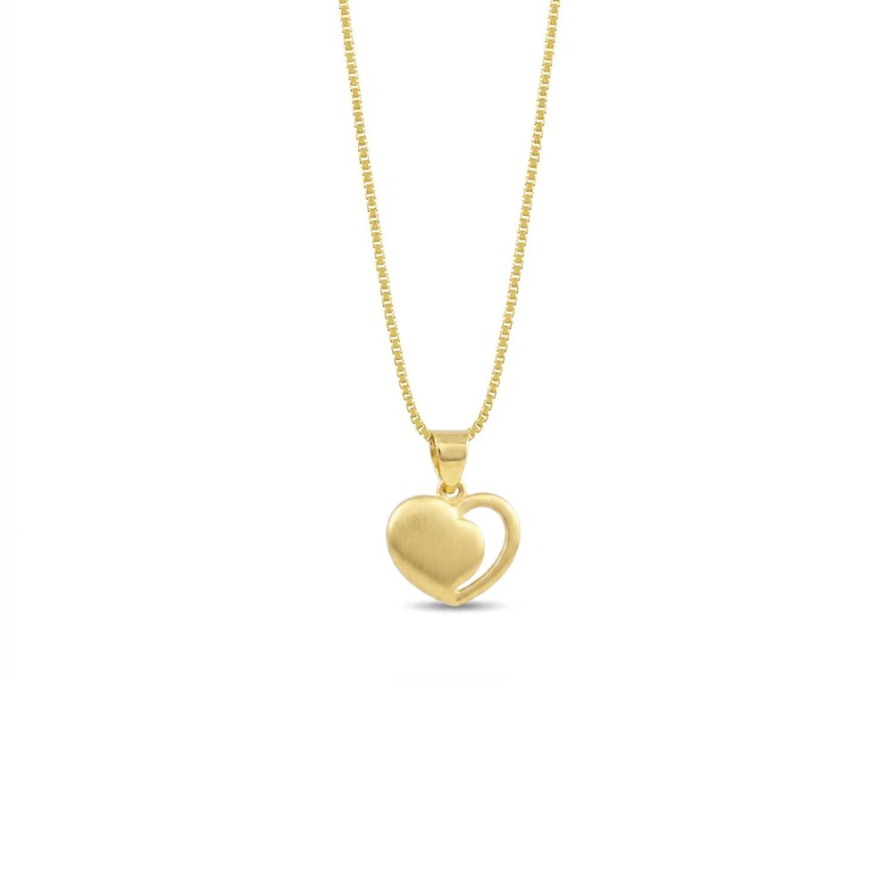 Collar Corazón Calado Oro 18K