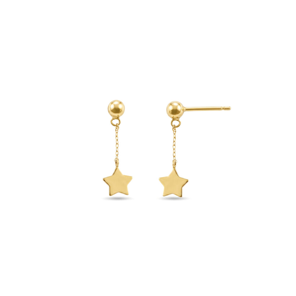 Aretes de Oro 18K Estrellas