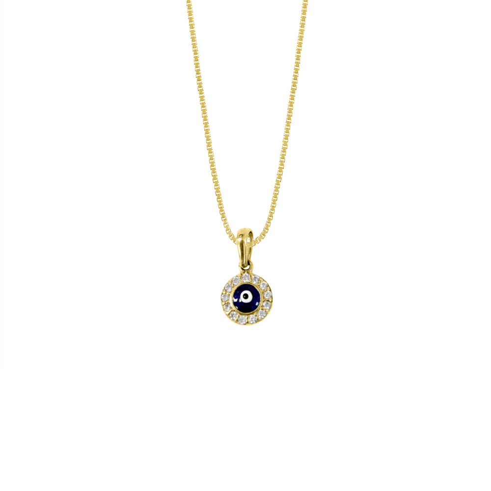Collar Ojo Turco Oro 18k