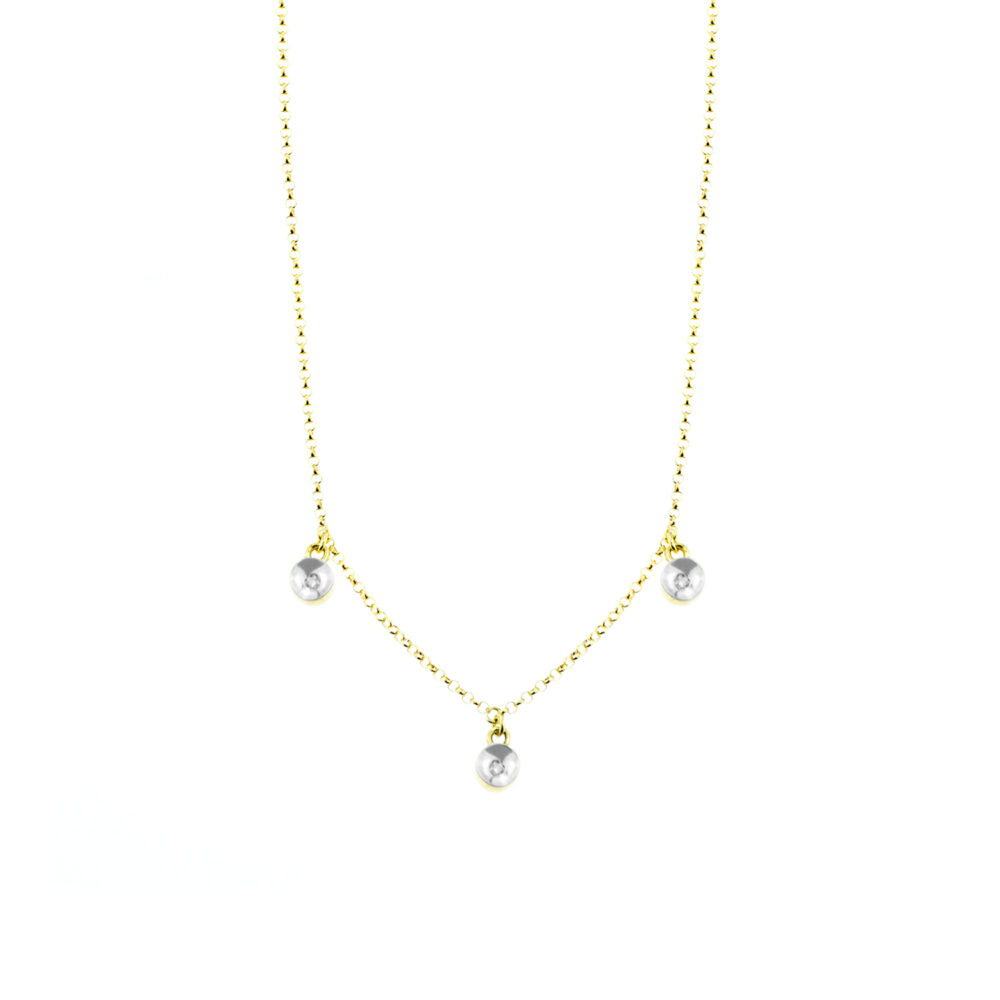 Collar Punto de luz Brillante Oro 18K