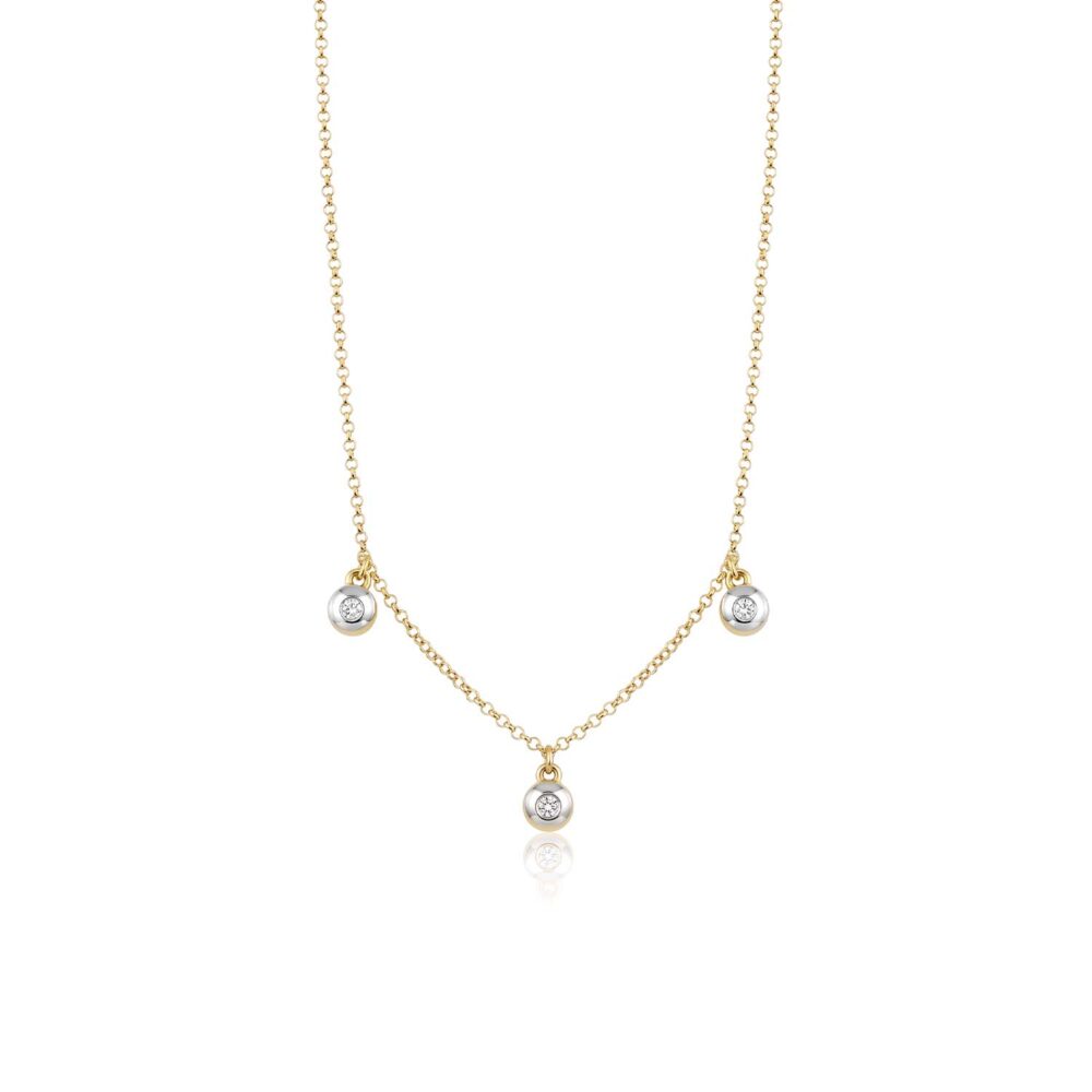 Collar Punto de luz Brillante Oro 18K