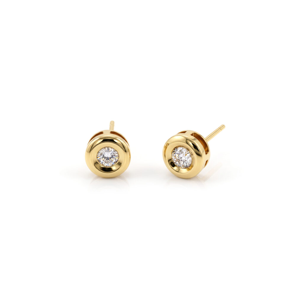 Aretes Bicel Oro 18k con Brillantes