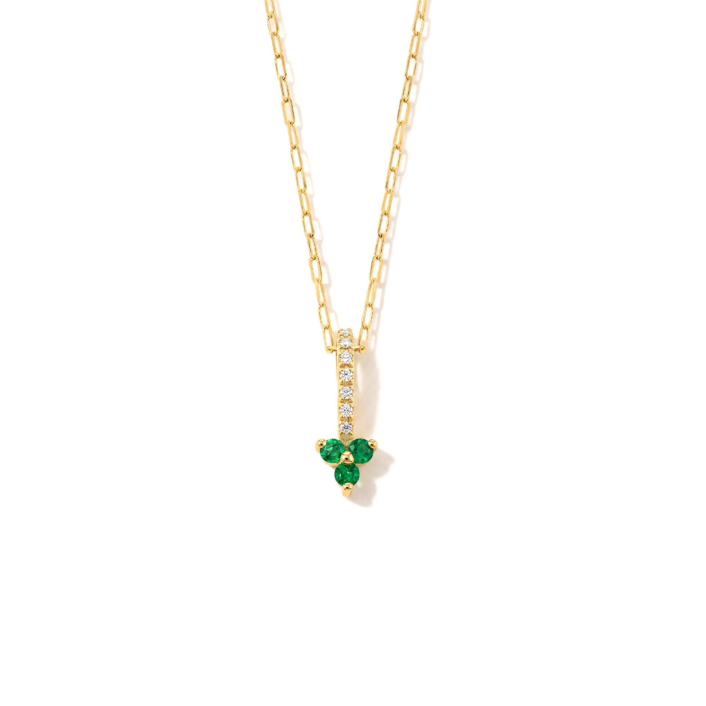Collar Esmeralda Oro 18K con Brillantes