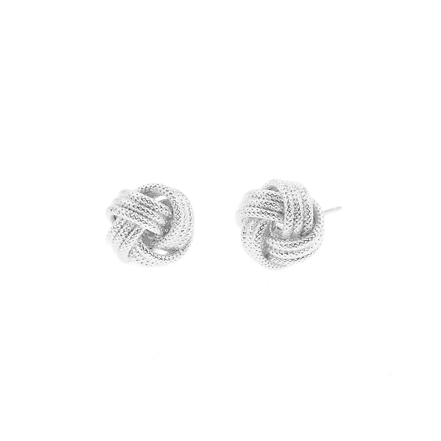 - Aretes Elegantes Nudo Plata 925