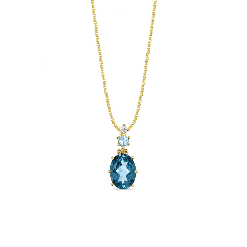 Collar Topacio London Oro 18K & Brillantes