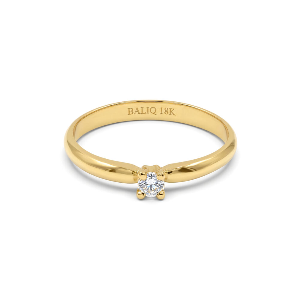 Anillo de Compromiso Brillante Oro 18K