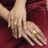 - Anillo Statement 4 Cañas Oro 18K