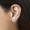 - Aretes Nudo Rayado Plata 925