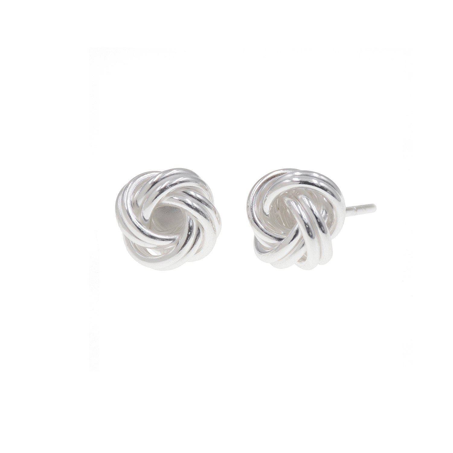 - Aretes Nudo Plata 925
