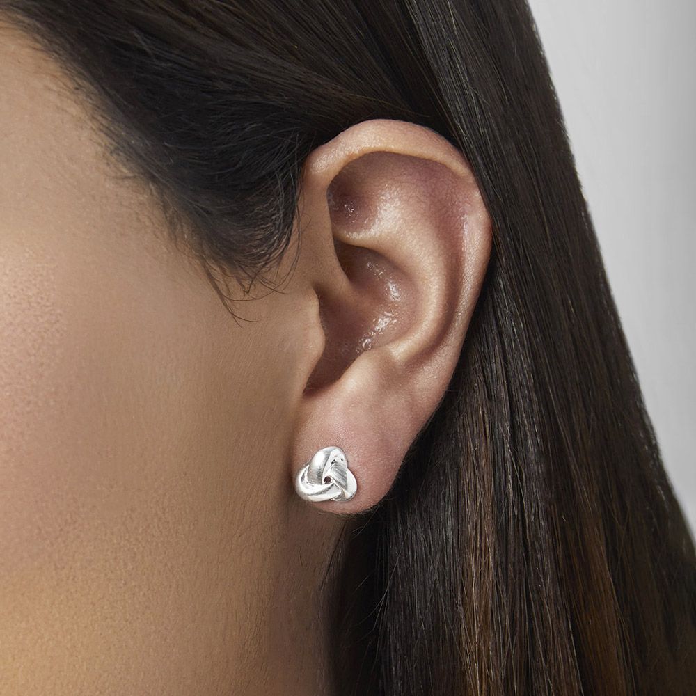 - Aretes Nudo Plata 925