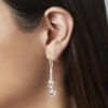 - Aretes Colgantes Corazones Plata 925