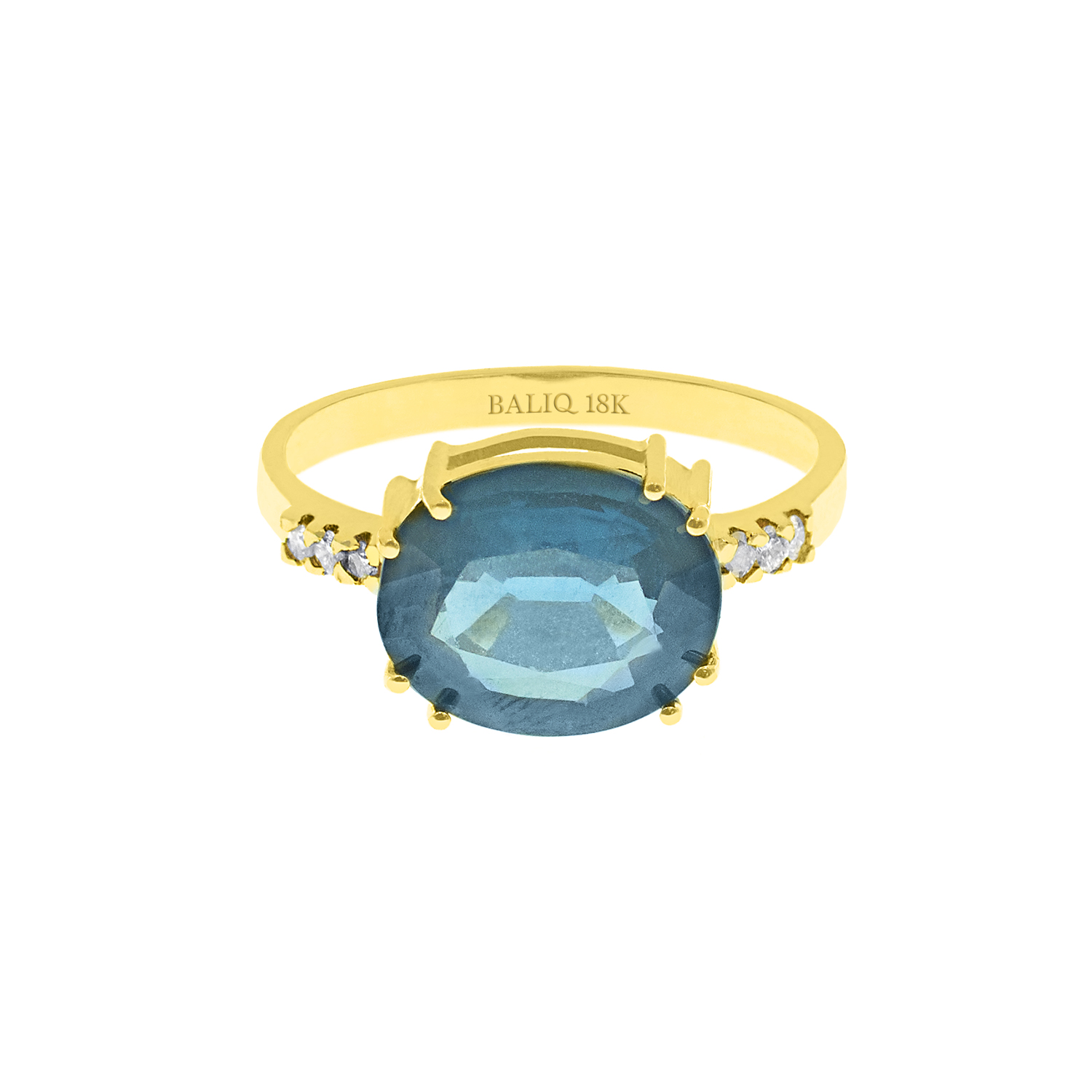 - Anillo Kyanite Oro 18K con Brillante