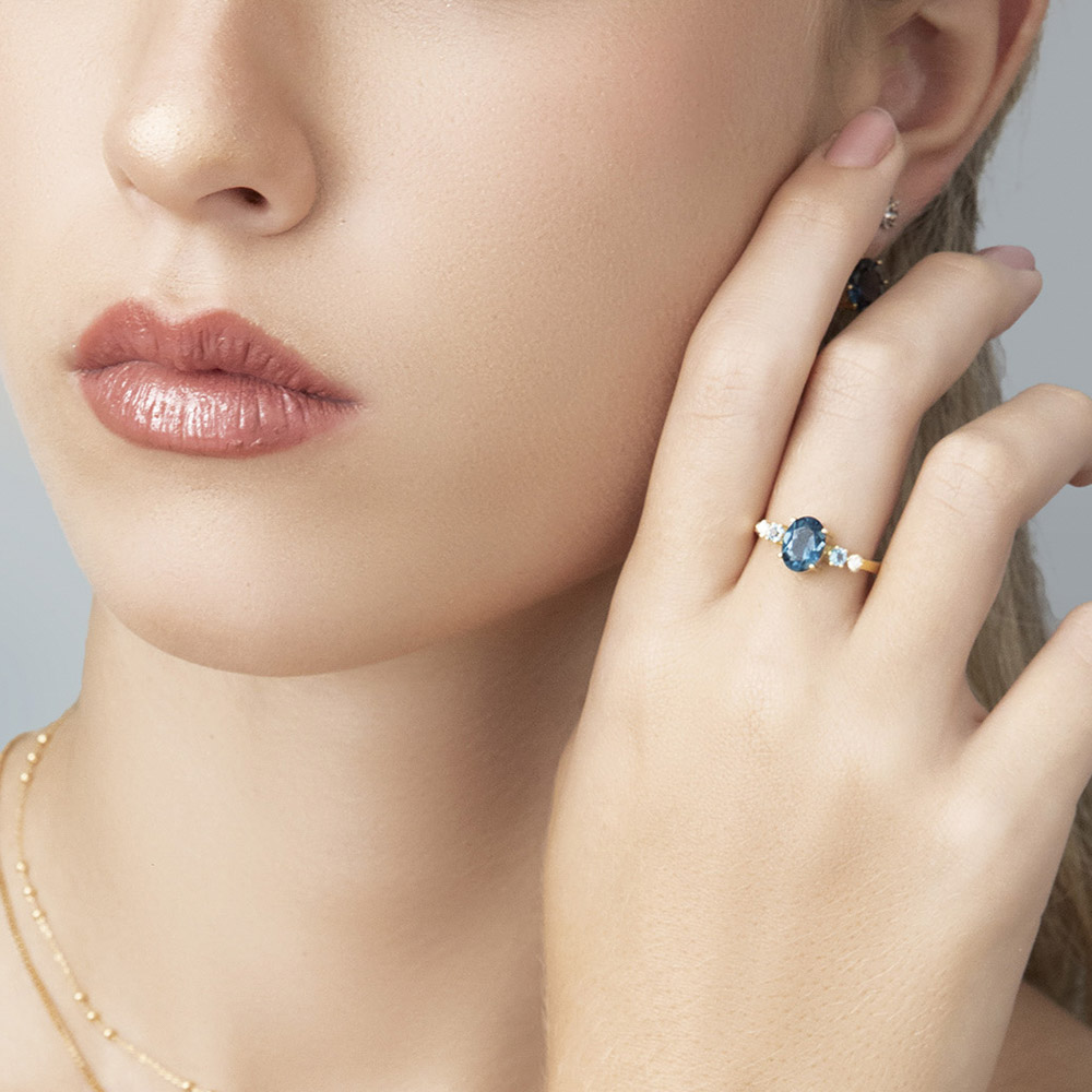 - Anillo Topacio London Oro 18K & Brillantes