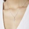 - Collar Cruz Plana Plata 925