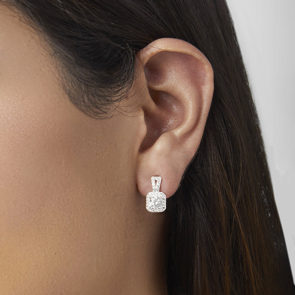 - Aretes Roseta Plata 925