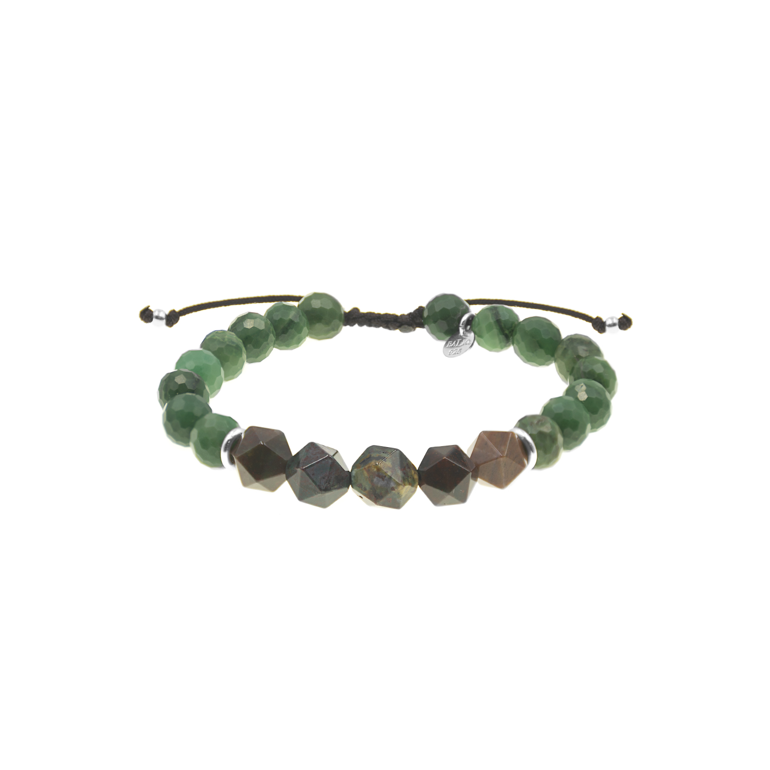 - Pulsera Jade Africana Plata 925 Hombre