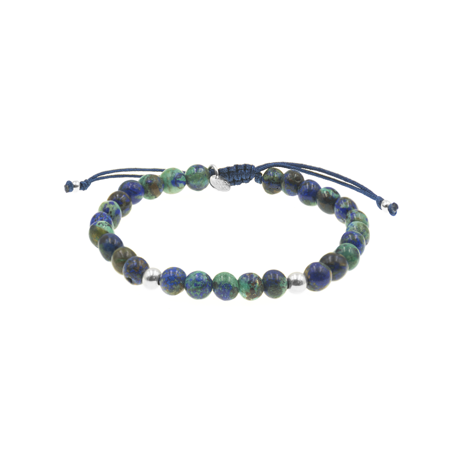 - Pulsera Malaquita Plata 925 Hombre