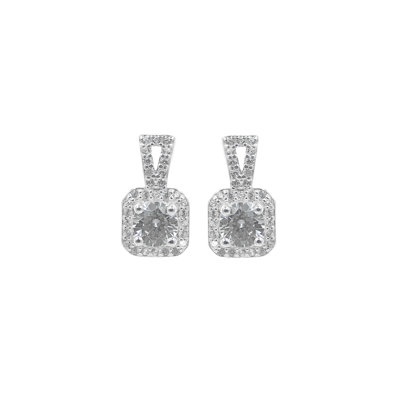 - Aretes Roseta Plata 925