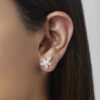 - Aretes Flor Plata 925