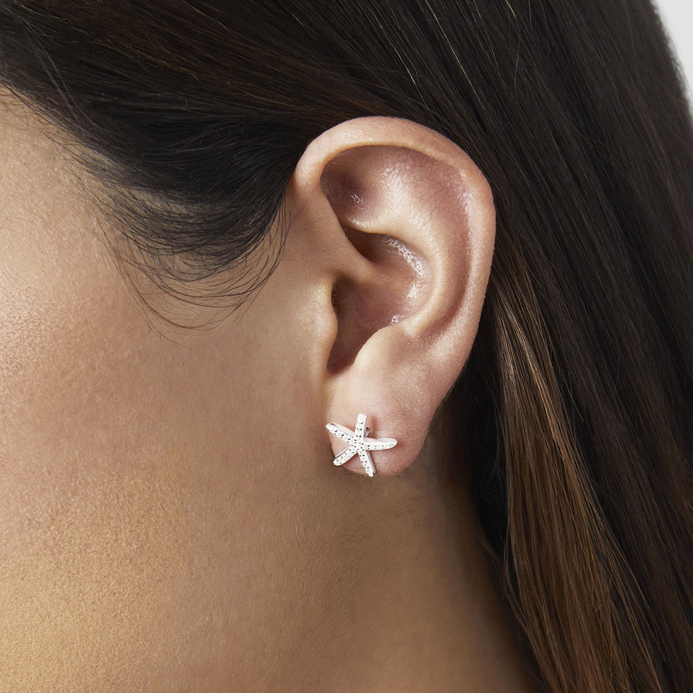 - Aretes Estrella Plata 925