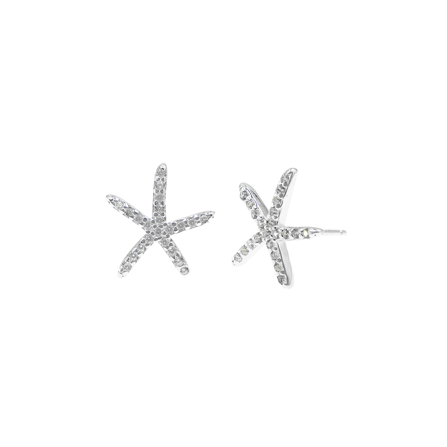 - Aretes Estrella Plata 925