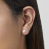 - Aretes Roseta Plata 925
