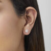 - Aretes Roseta Redondo Plata 925