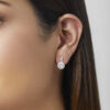 - Aretes Roseta Redondo Plata 925