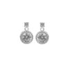 Aretes Roseta Redondo Plata 925