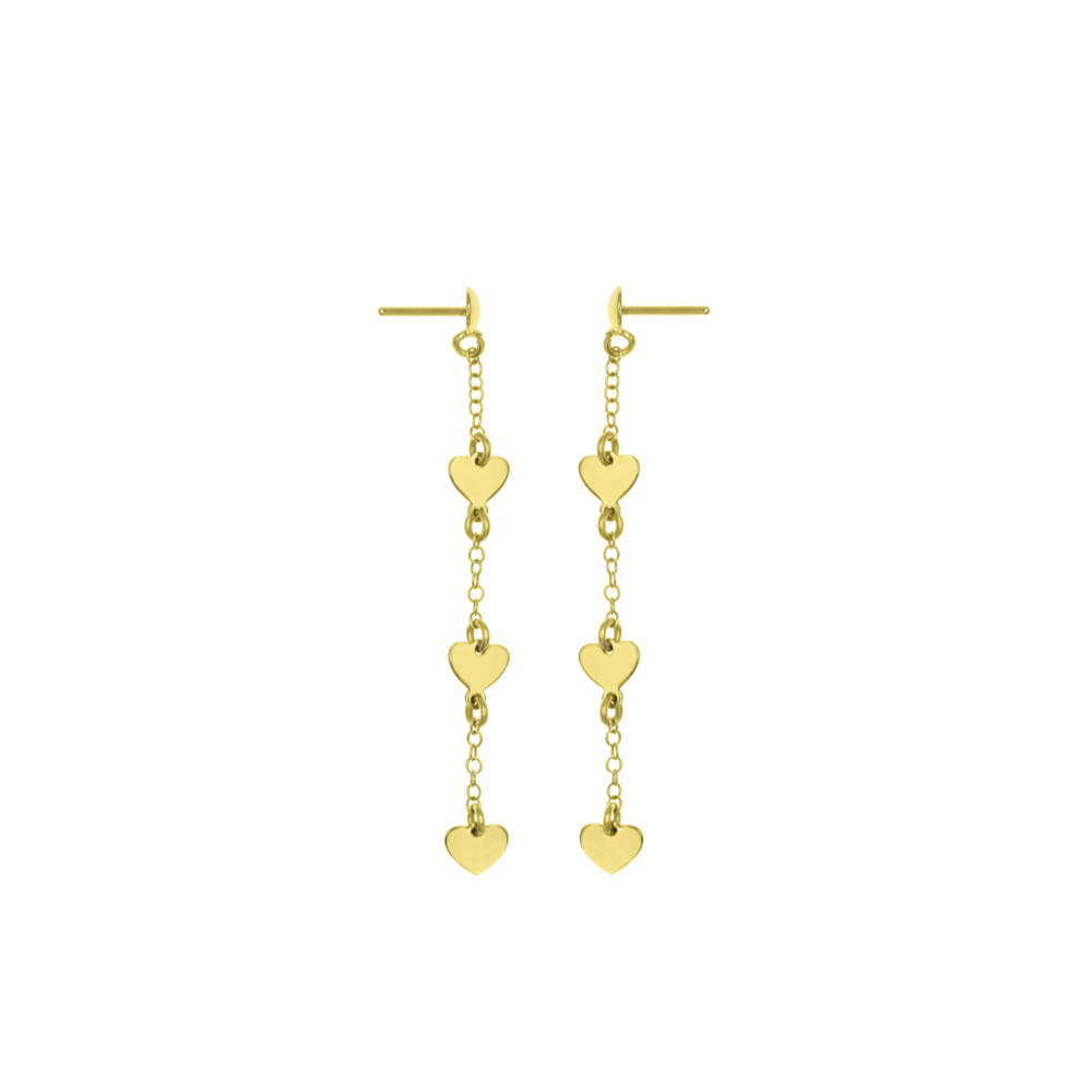 Aretes Colgante Oro 18K