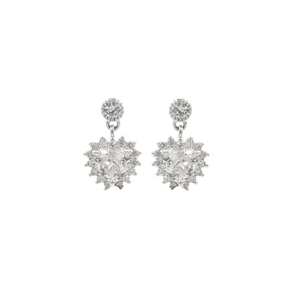 Aretes Corazón Plata 925