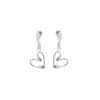 Aretes Corazón Gota Plata 925