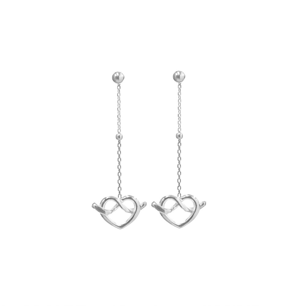 Aretes Corazón Infinito Plata 925