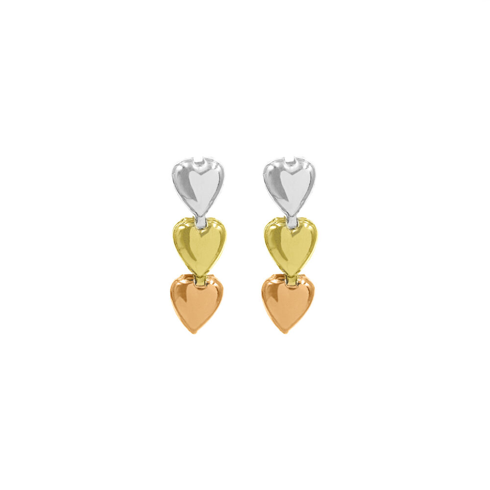 Aretes Corazón GoldenSilver