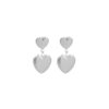 Aretes Corazón Satinado Plata 925