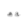 Aretes Corazón LLano Plata 925