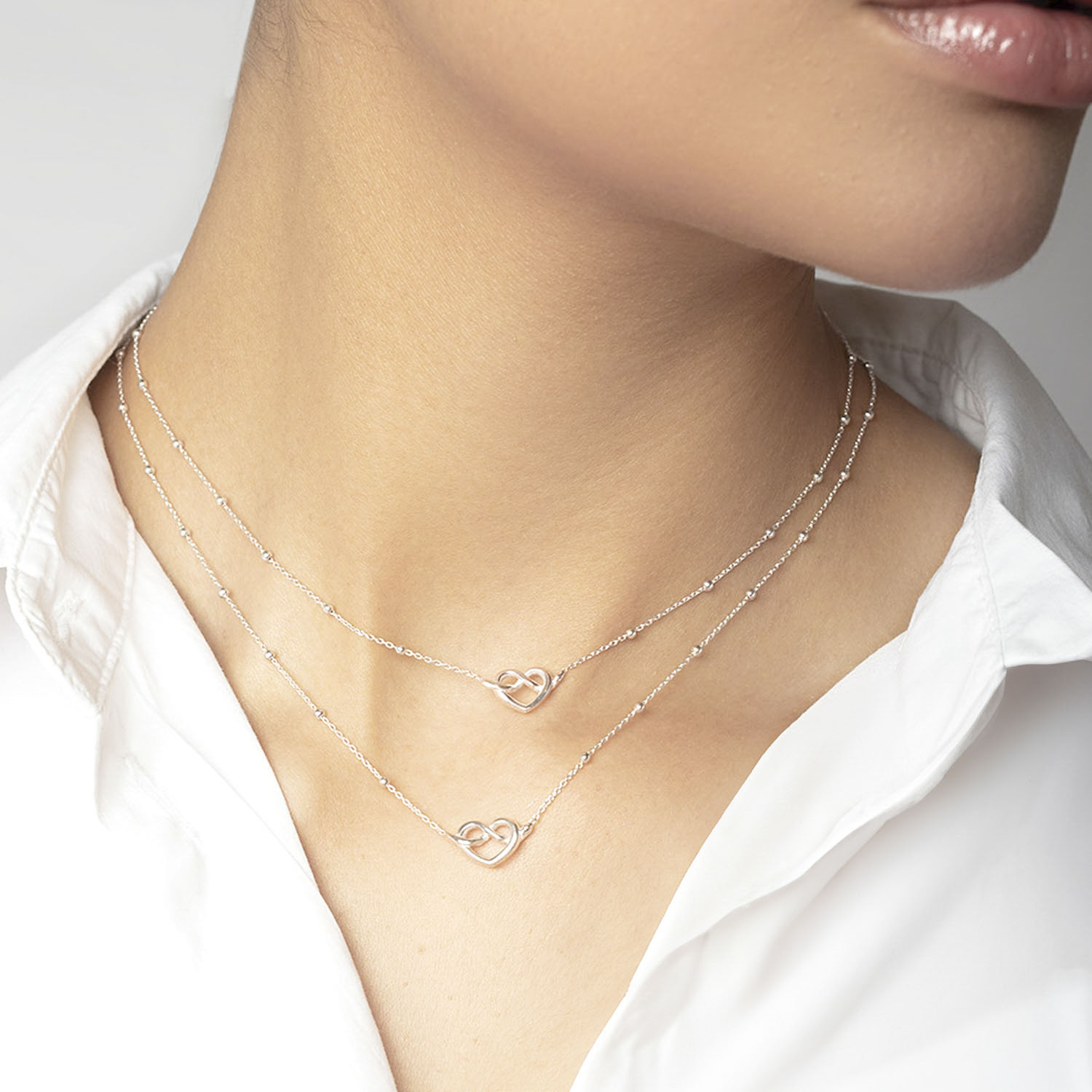 - Collar Corazón Infinito Plata 925