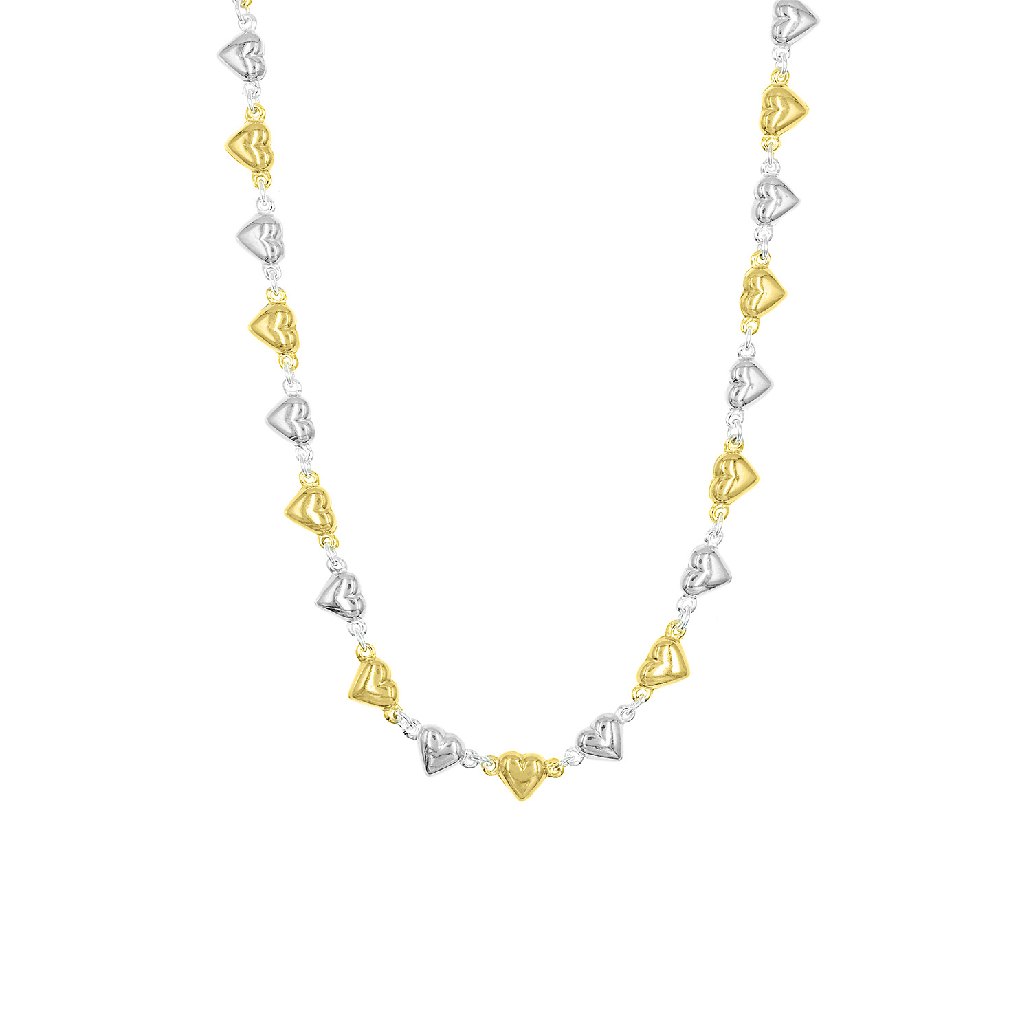 Collar Corazones Goldensilver