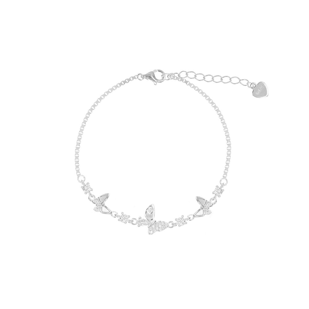 Pulsera Tres Mariposas Plata 925