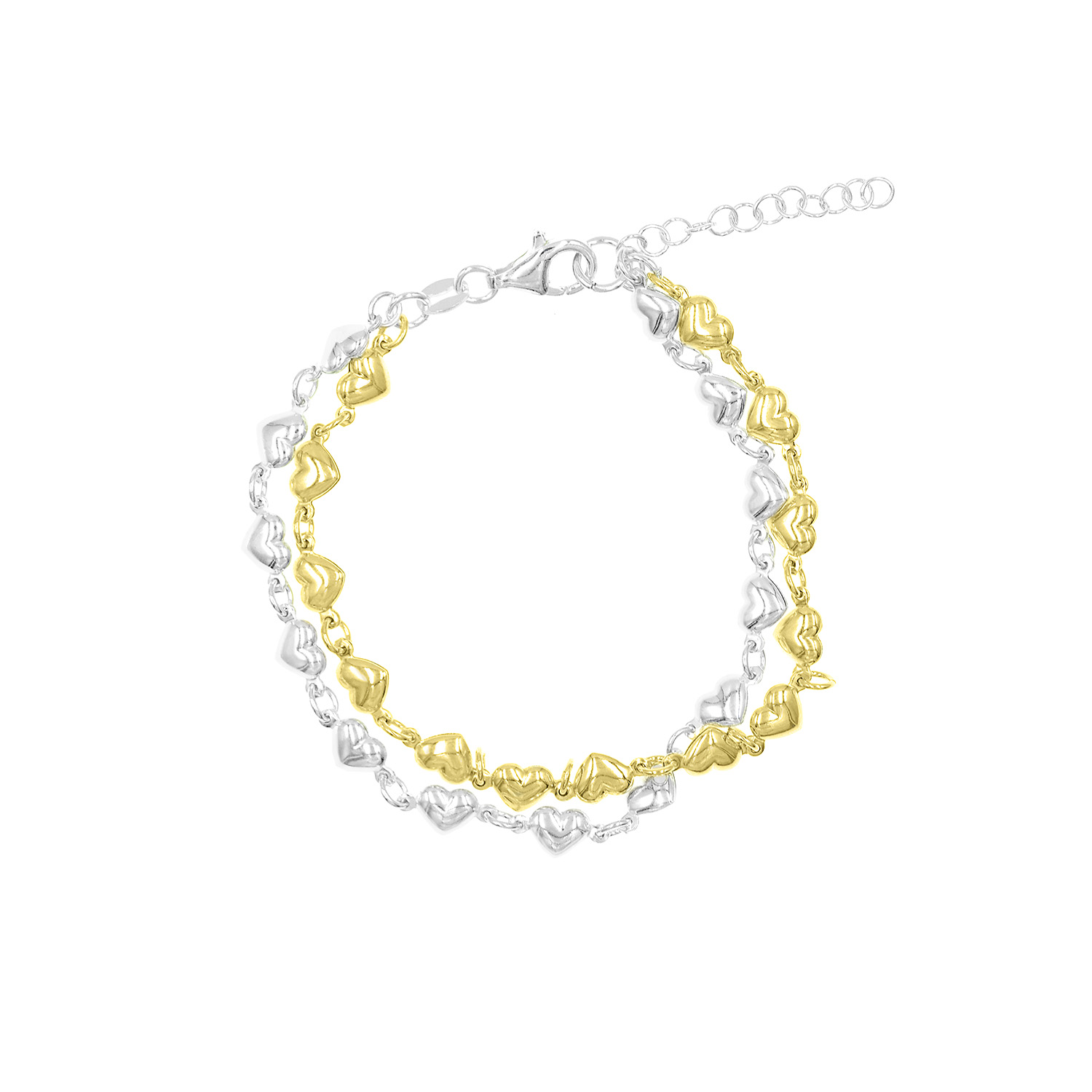 Pulsera Corazones Goldensilver