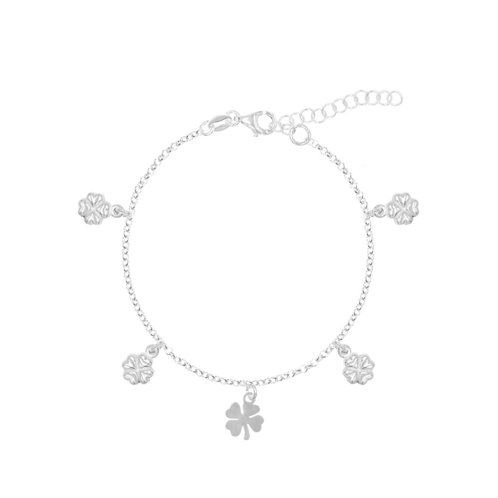 Pulsera Trébol Plata 925