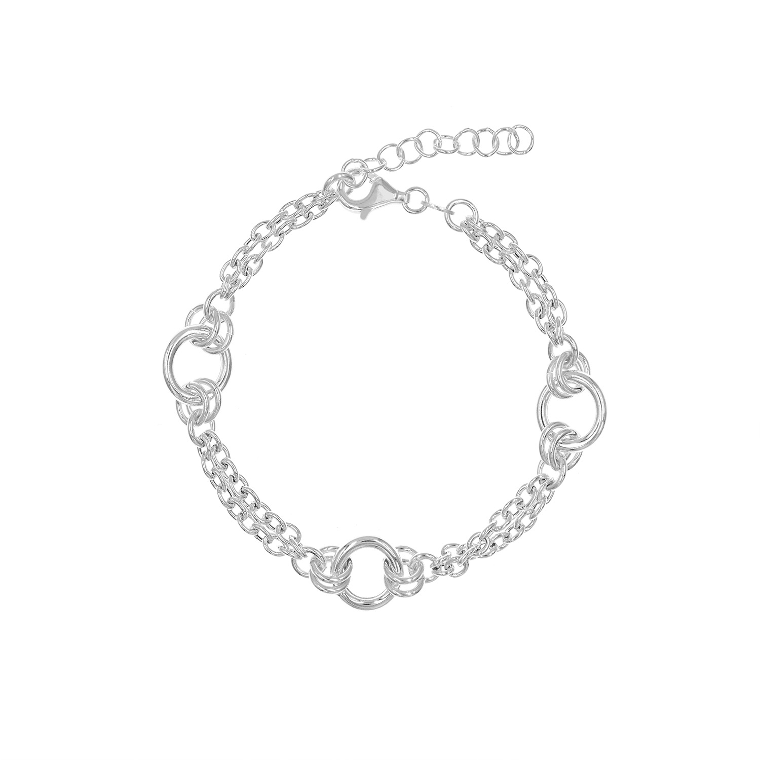 Pulsera Tres Redondos Plata 925