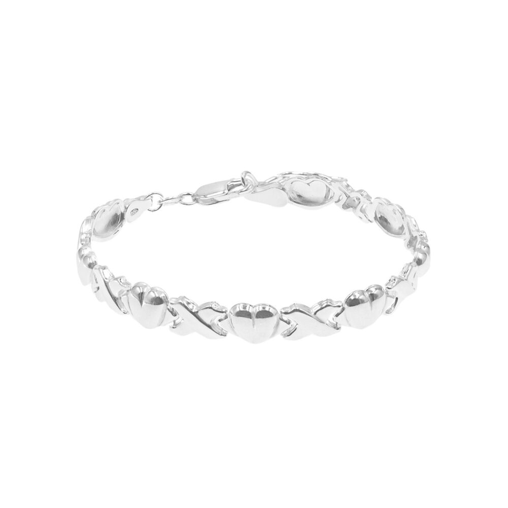 Pulsera Corazones Plata 925