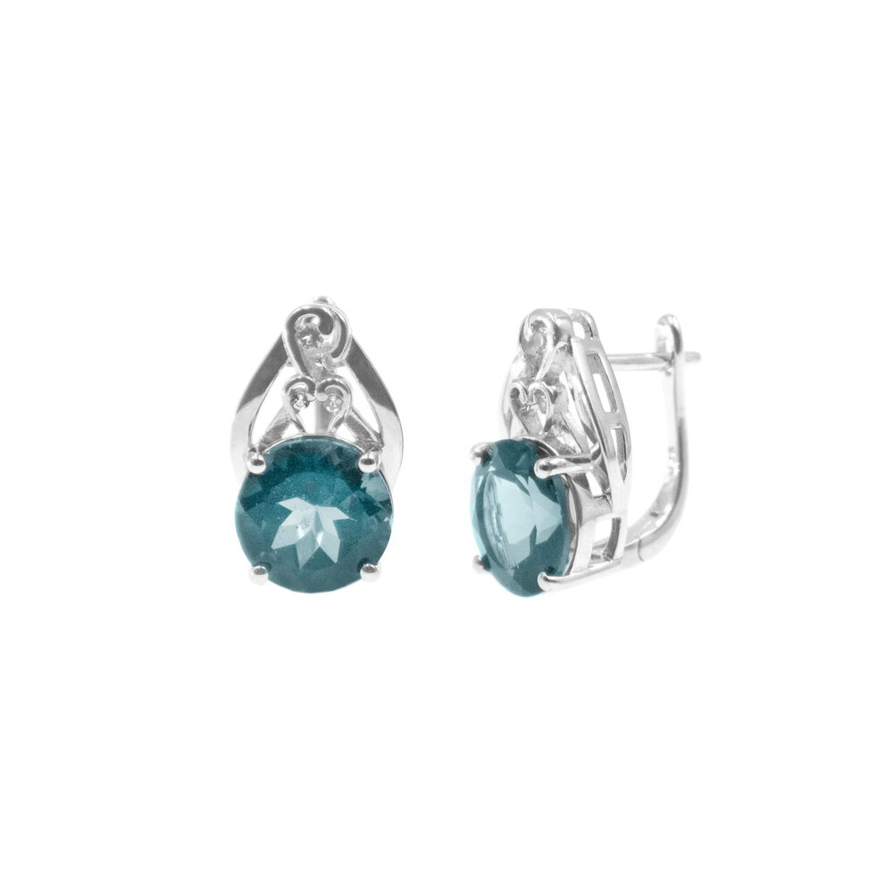 Aretes London Blue Plata 925