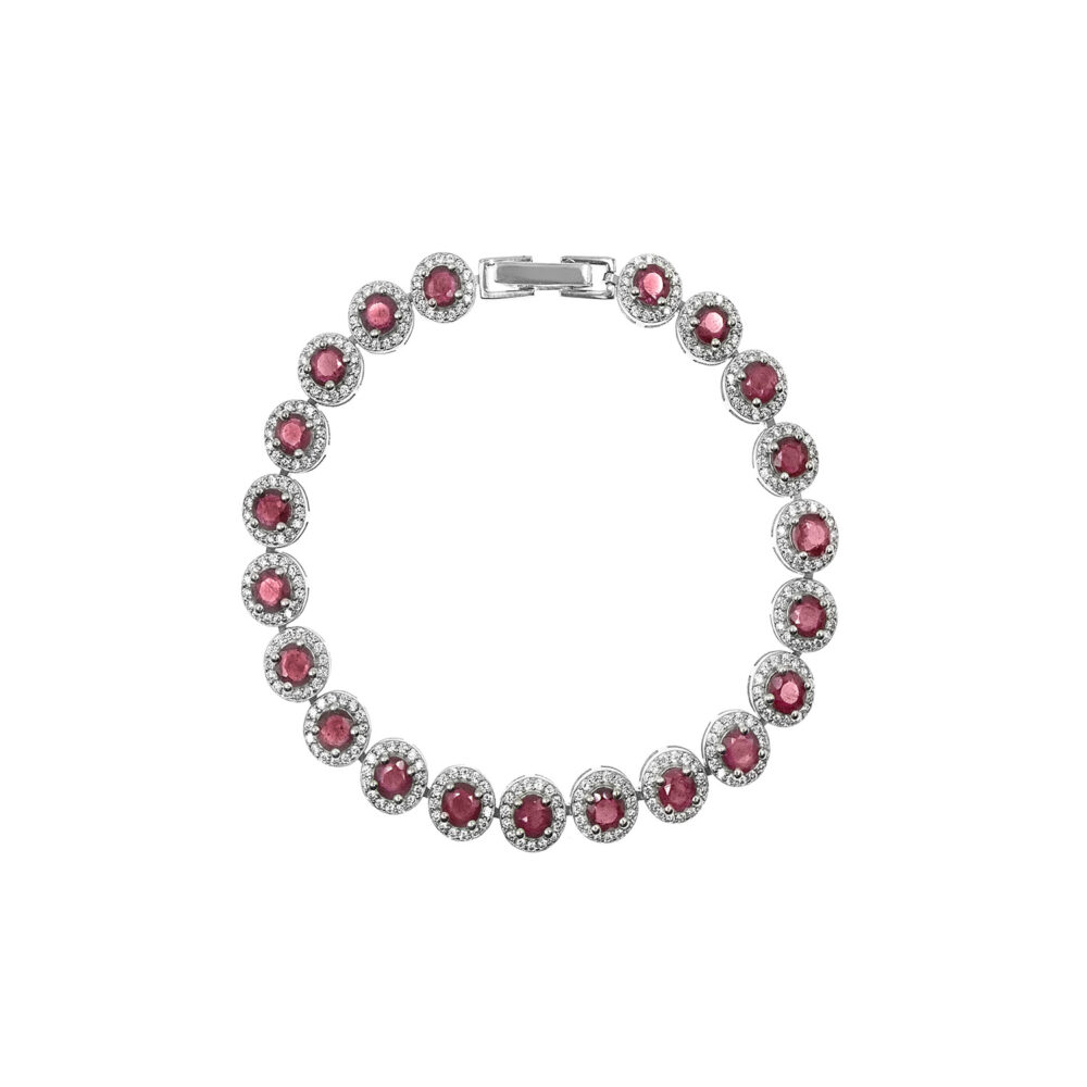 Pulsera Rubí Plata 925