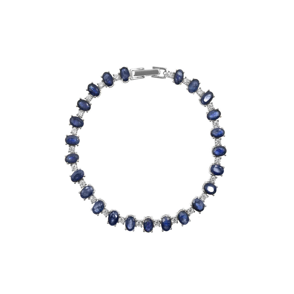 Pulsera Lentejas Zafiro Plata 925