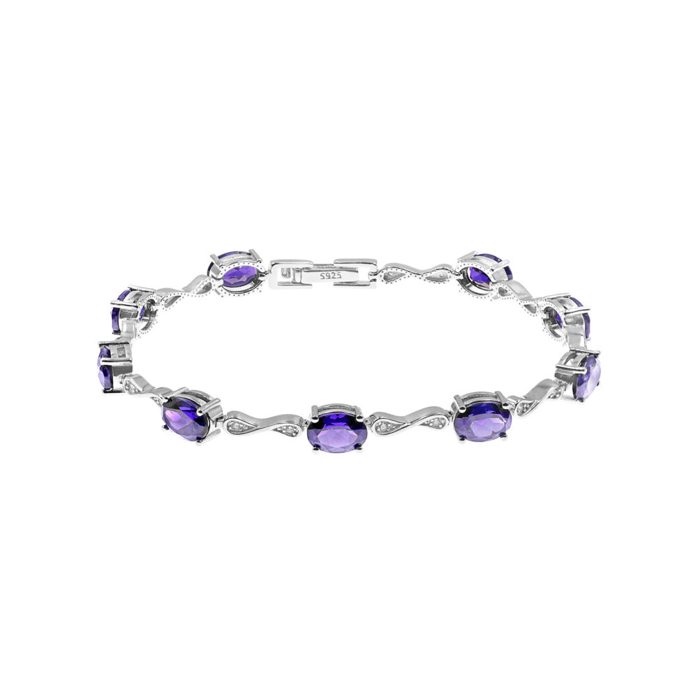 Pulsera Amor Amatista Plata 925