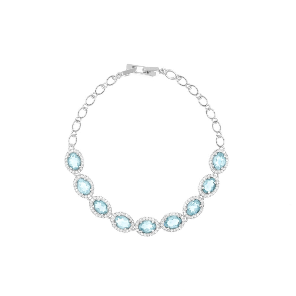 Pulsera Best Friends Topacio Sky Plata 925